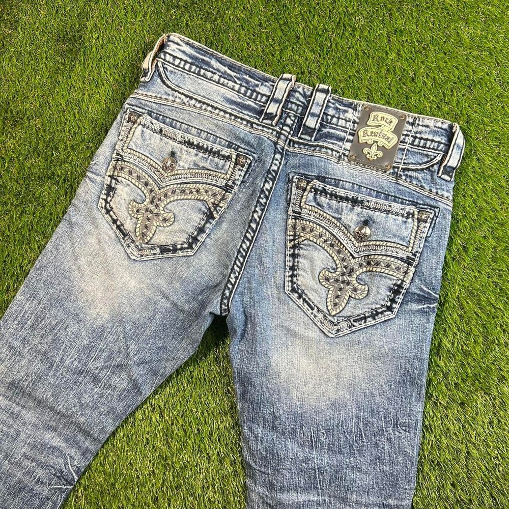 Rock Revival Men's Jeans (Earlin) Size 34 Bootcut Y2K Rockabilly Western Grunge
